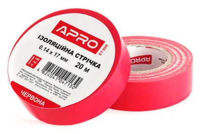 Ізоляцiйна стрiчка  червона 0.14х17 мм 20 м  APRO