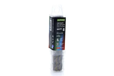 Свердло по металу кобальтове HSS-Co/M35 Ø3.5мм (пач. 10шт.) PRO  APRO