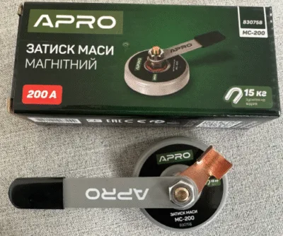 Затиск маси магнітний 200А (15 кг) APRO