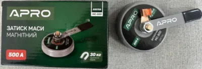 Затиск маси магнітний 500А (30 кг)APRO