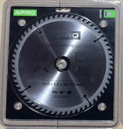 Диск пильний по дереву 200х32(30)х60Т APRO