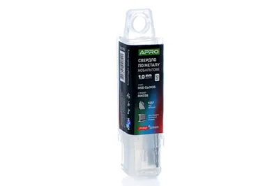 Свердло по металу кобальтове HSS-Co/M35 Ø1.0мм (пач. 10шт.) PRO APRO