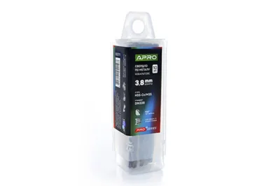 Свердло по металу кобальтове HSS-Co/M35 Ø3.8мм (пач. 10шт.) PRO APRO