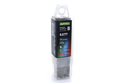 Свердло по металу кобальтове HSS-Co/M35 Ø5.2мм (пач. 10шт.) PRO APRO