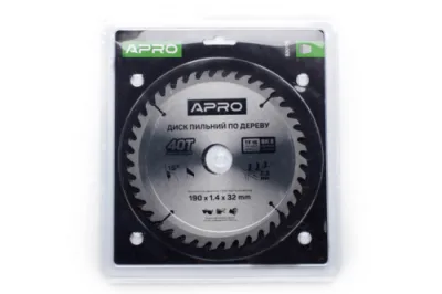 Диск пильний по дереву 190х32 мм 40T APRO