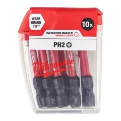 Біта SHOCKWAVE MILWAUKEE, PH2, 50мм, (10шт)