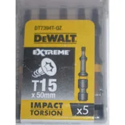 Біта ударна DeWALT IMPACT TORSION Т15 L=50 мм, 5 штук