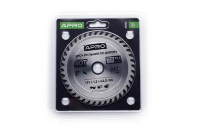 Диск пильний по дереву 125х22.2х40Т APRO