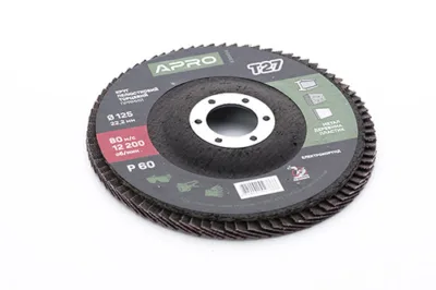 Круг пелюстковий торцевий APRO T27, 125x22мм, Р60 [10]