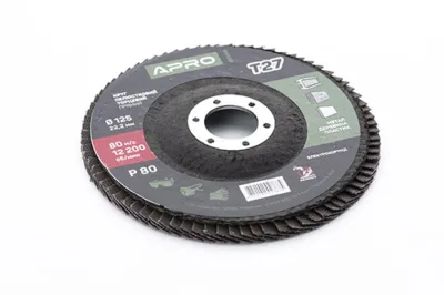 Круг пелюстковий торцевий APRO T27, 125x22мм, Р80 [10]