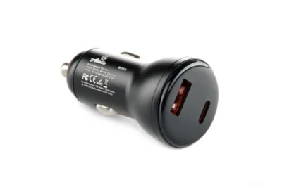 Автомобільний заряд пристрій USB/T(12/24-5V3A) чорний