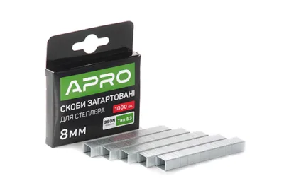 Скоби загартовані  8х11.3х0.7 мм 1000 шт Apro