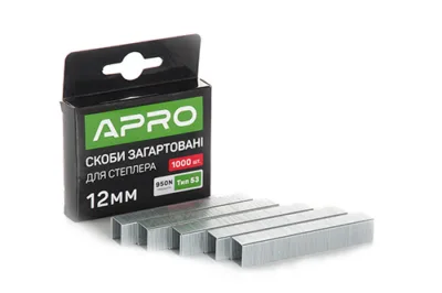 Скоби загартовані 12х11.3х0.7 мм 1000 шт Apro