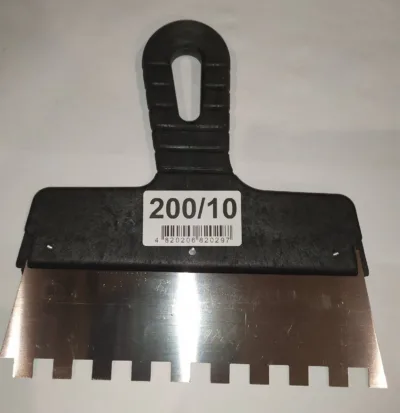 Шпатель для клею із зубцями 10х10 200mm [60шт]