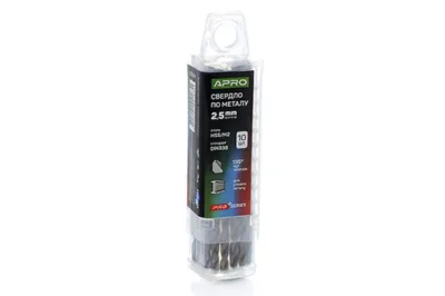 Свердло по металу HSS/M2 ( 6542 ) Ø2,5 мм  (пач. 10шт.) PRO APRO
