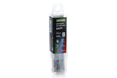 Свердло по металу HSS/M2 ( 6542 ) Ø3,3 мм  (пач. 10шт.) PRO APRO