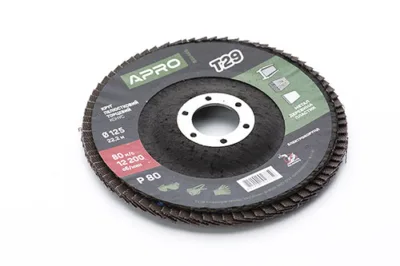 Круг пелюстковий торцевий APRO T29, 125x22мм, Р80 [10]