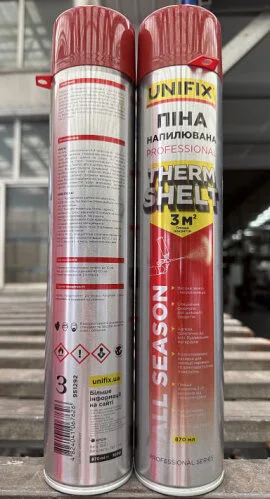 Піна професійна напилювана Thermshelt 870 мл Unifix